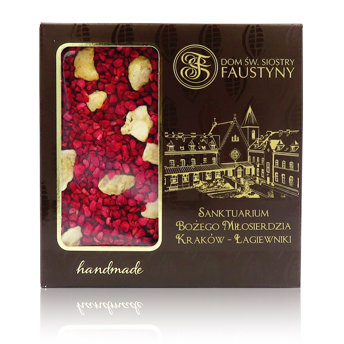 Czekolada ciemna z bananami i malinami