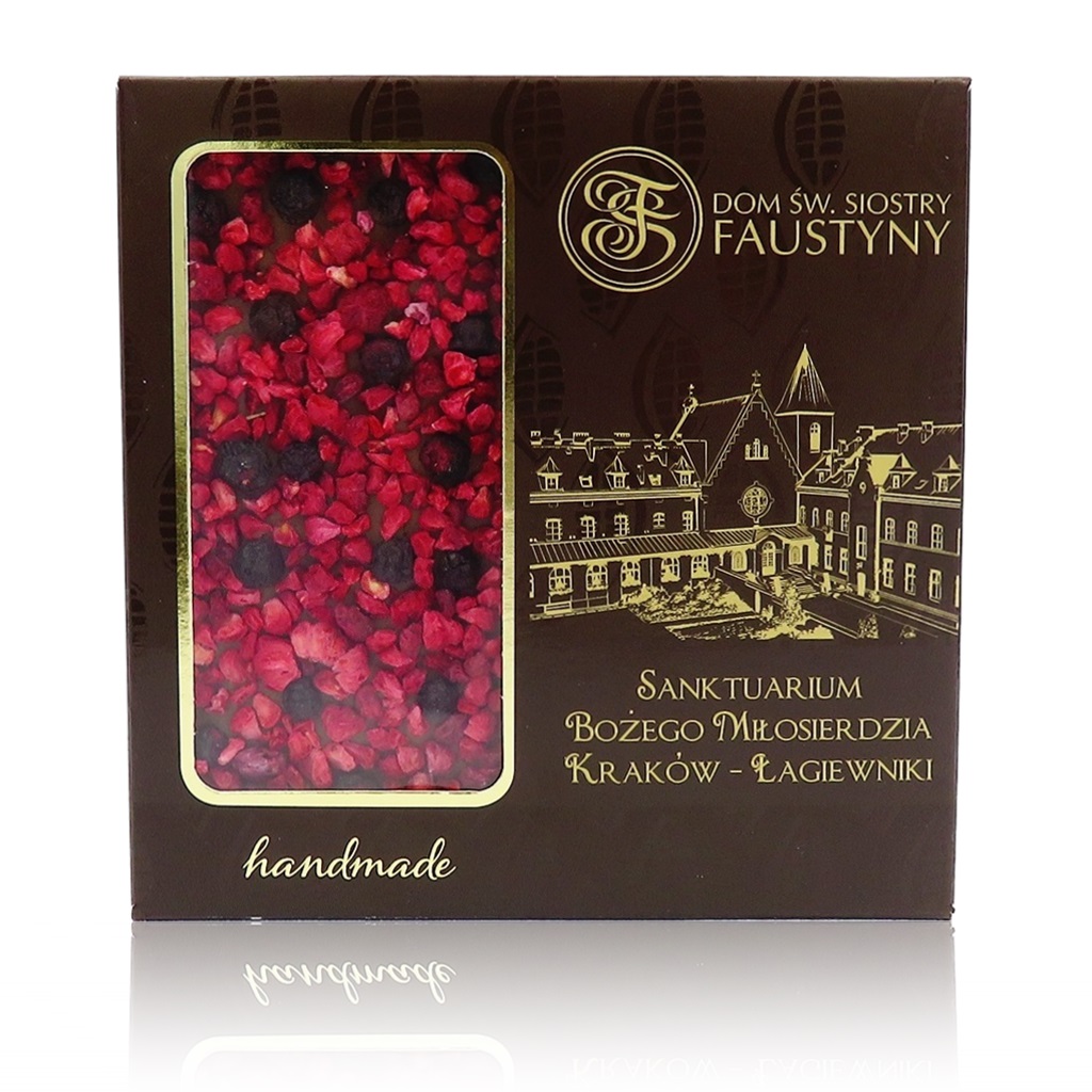 Czekolada mleczna z malinami i jagodami