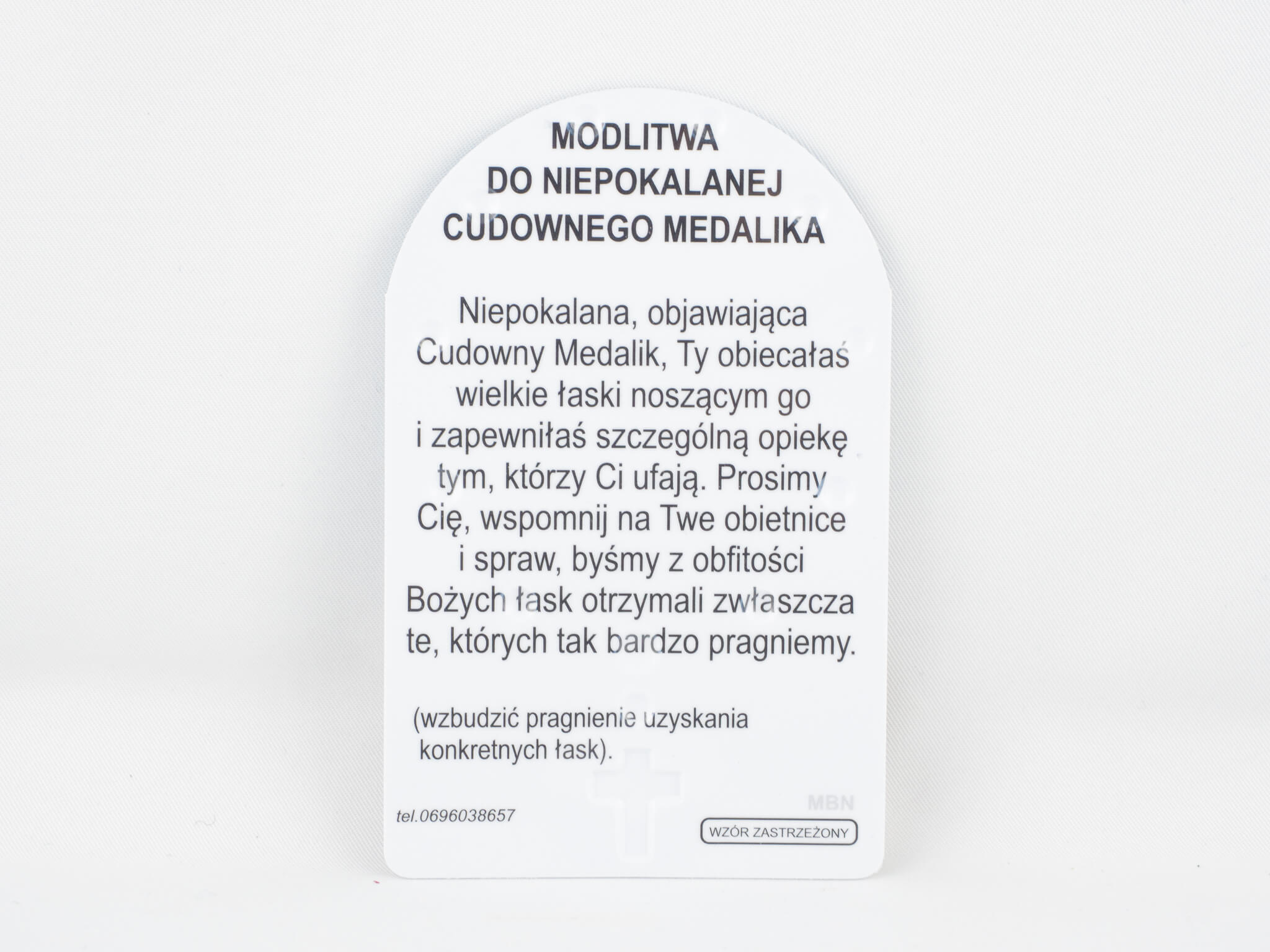 Karta plastikowa MB Niepokalana łuk (1)