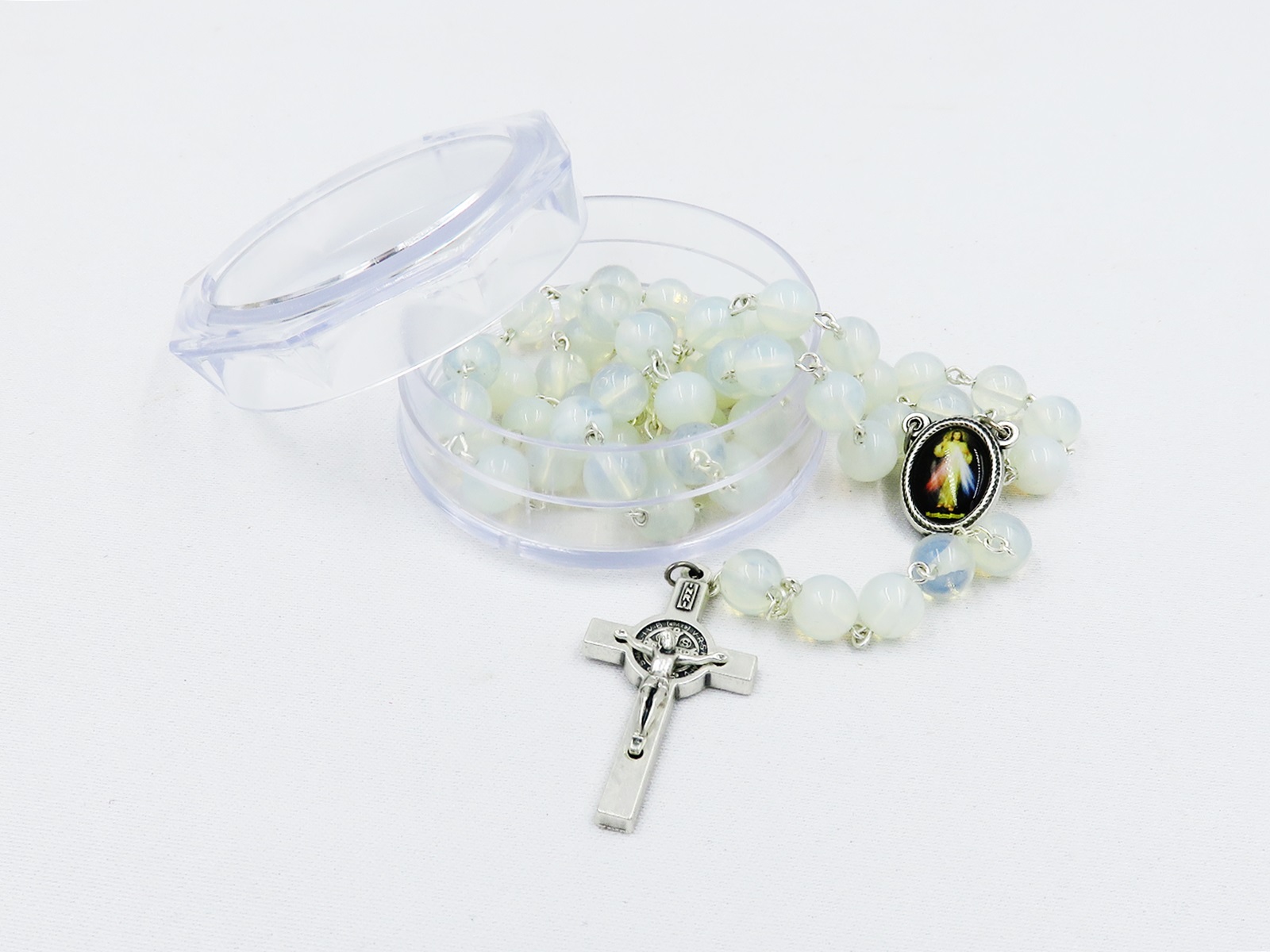 Różaniec z kamienia półszlachetnego - OPAL