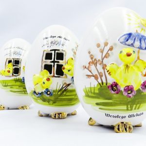 Ceramiczne pisanki, baranki i ozdoby