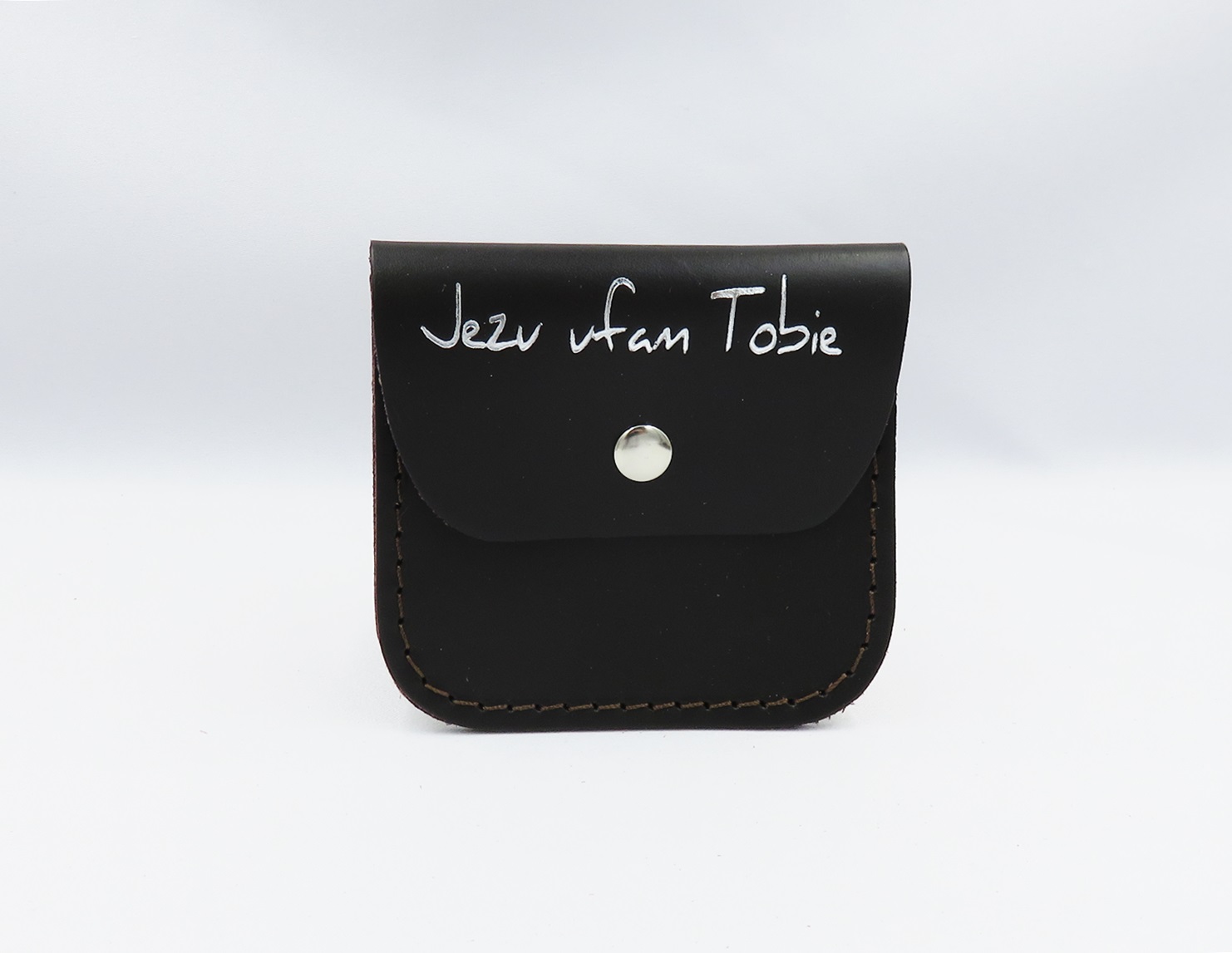 Etui skóra - ciemnobrązowy