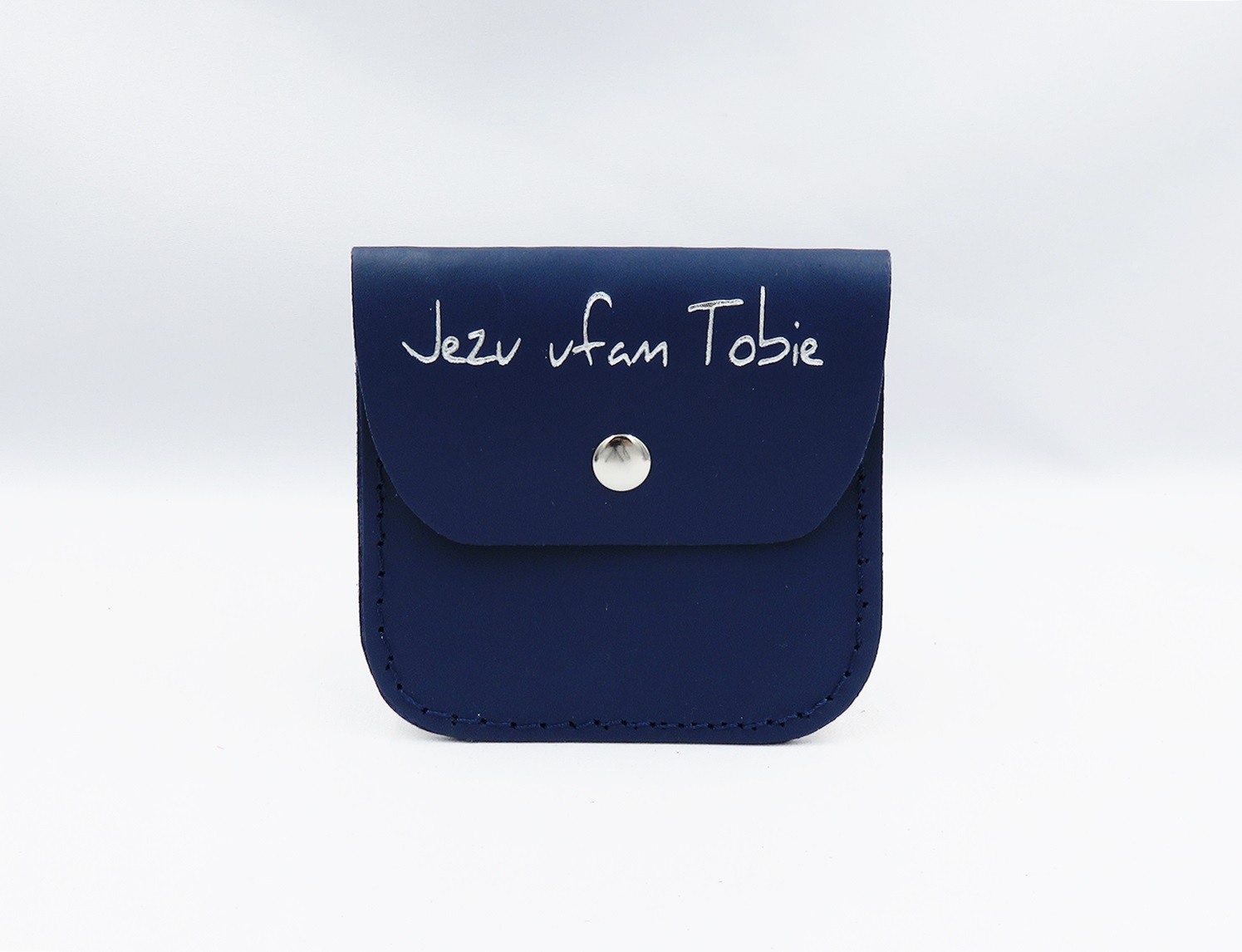 Etui skóra - granatowy