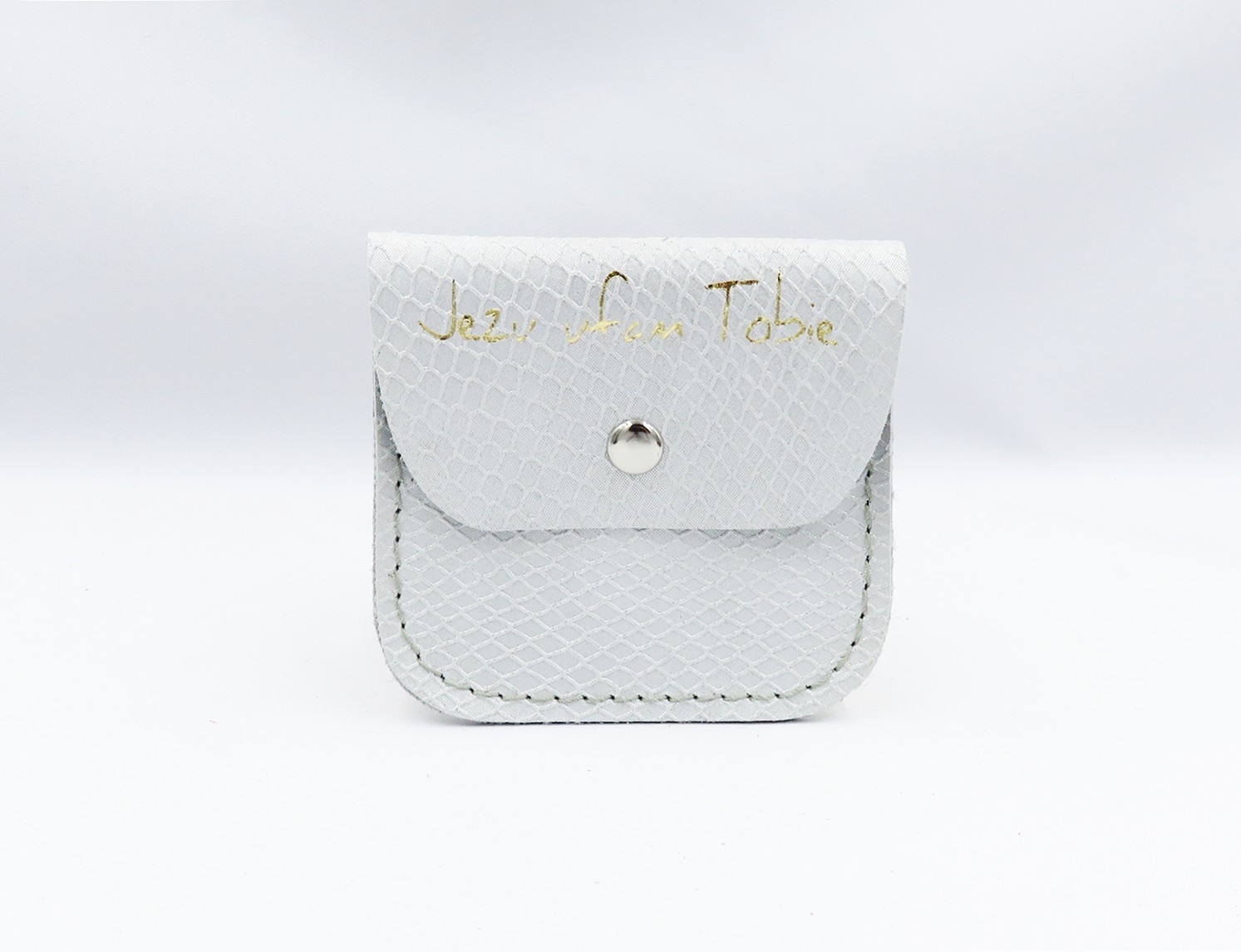 Etui skóra - srebrny