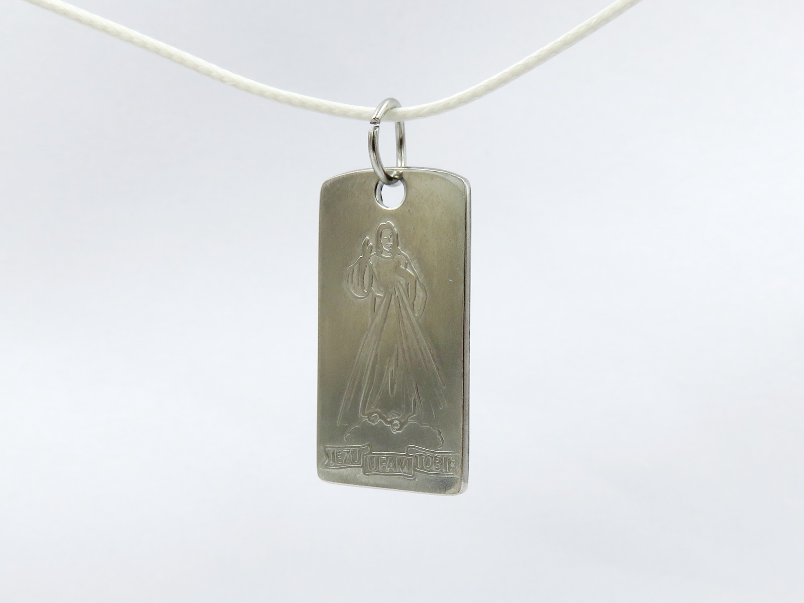 Medalik Jezus Miłosierny ze stali nierdzewnej (1)
