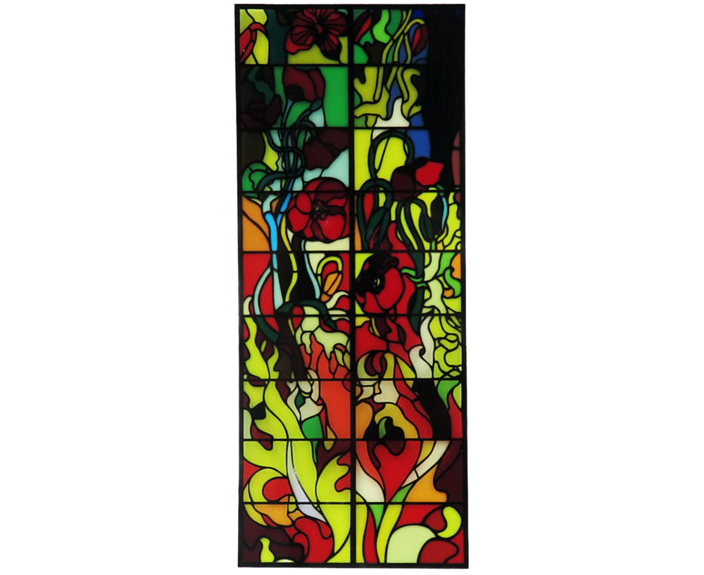 Witraż magnetyczny - maki