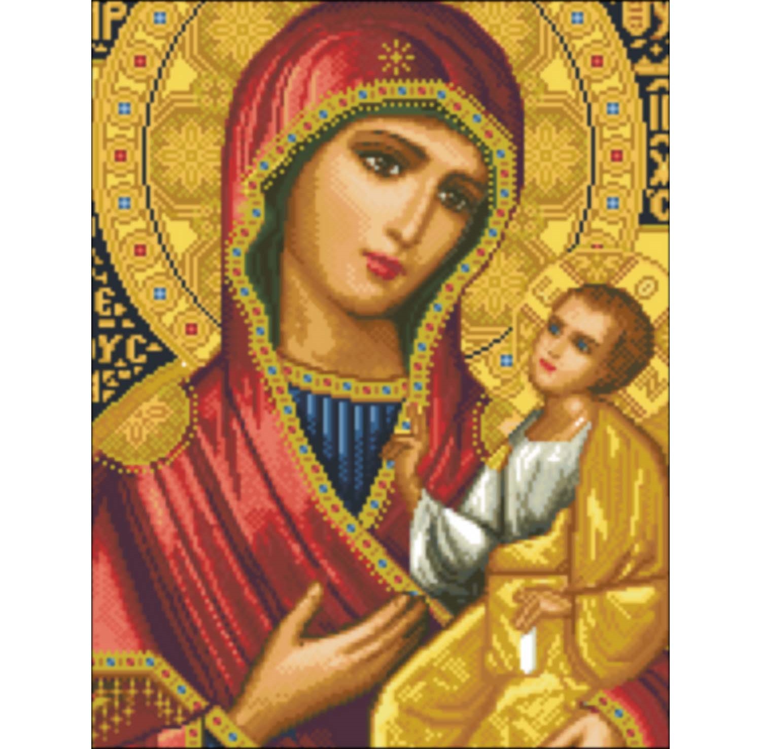 Wyklejanka Matka Boża z Dzieciątkiem Jezus