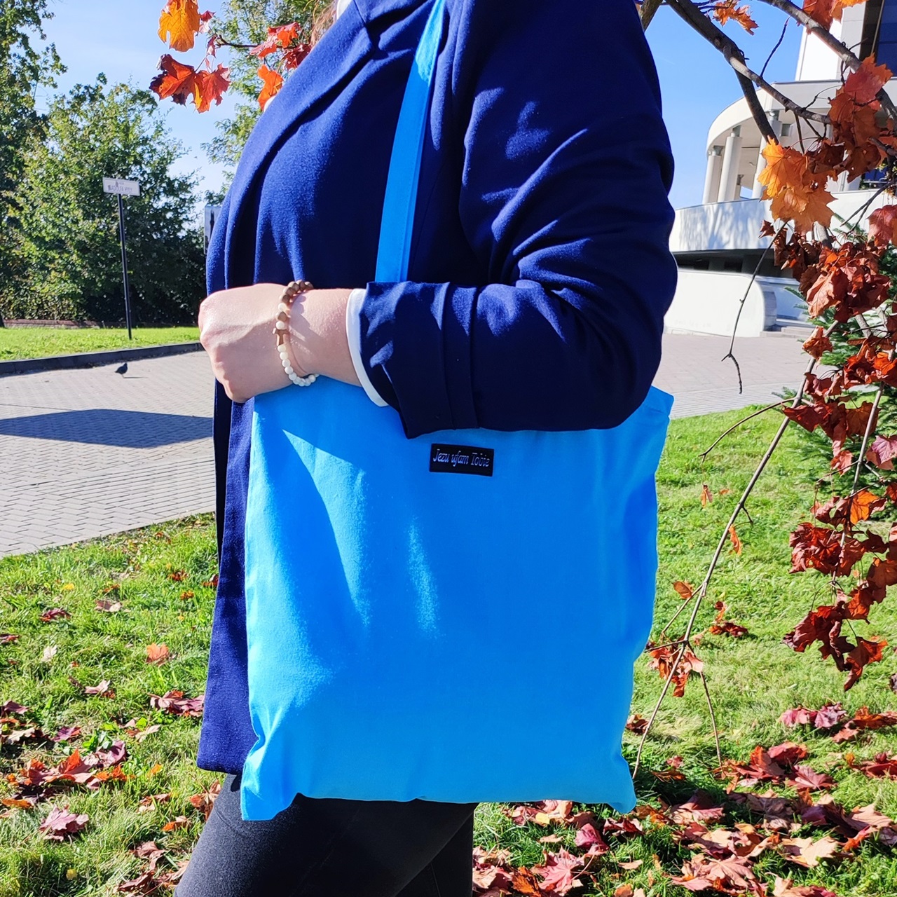 Torba z naszywką - niebieska