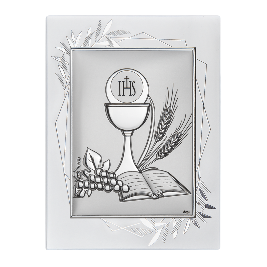 Obrazek srebrny Pamiątka Pierwszej Komunii Świętej DS46FO-2