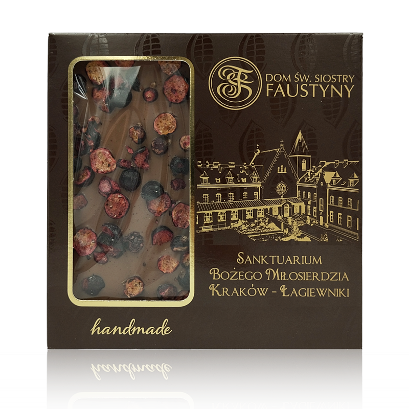 Czekolada mleczna z czarnymi porzeczkami i miodem